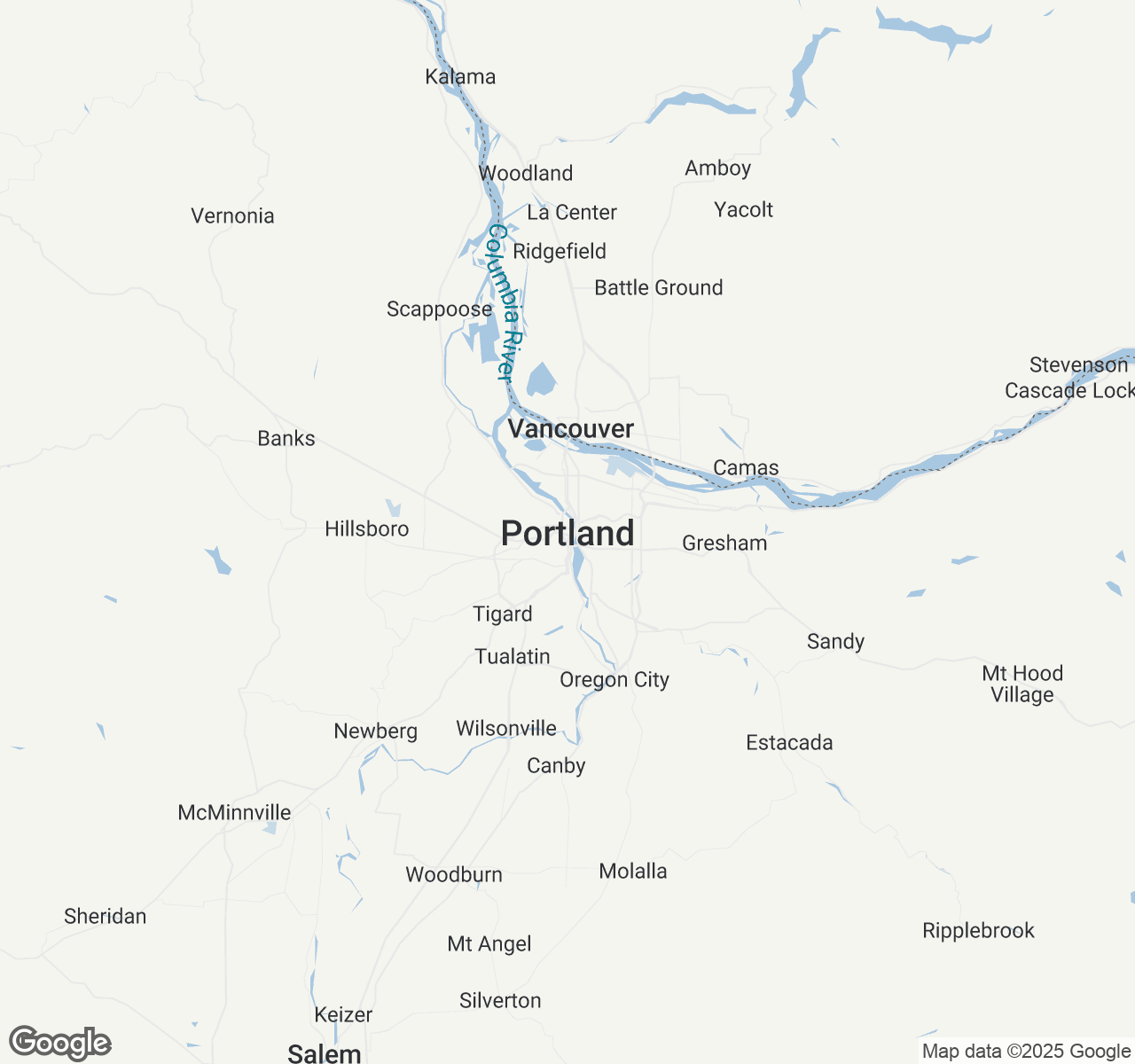 Map of Portland
